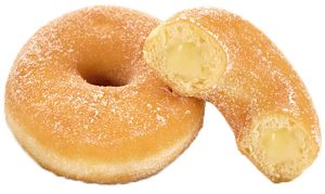 Custard Filled Plain Donuts